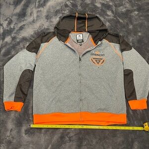 American Fighter Gray and Orange Windbreaker
